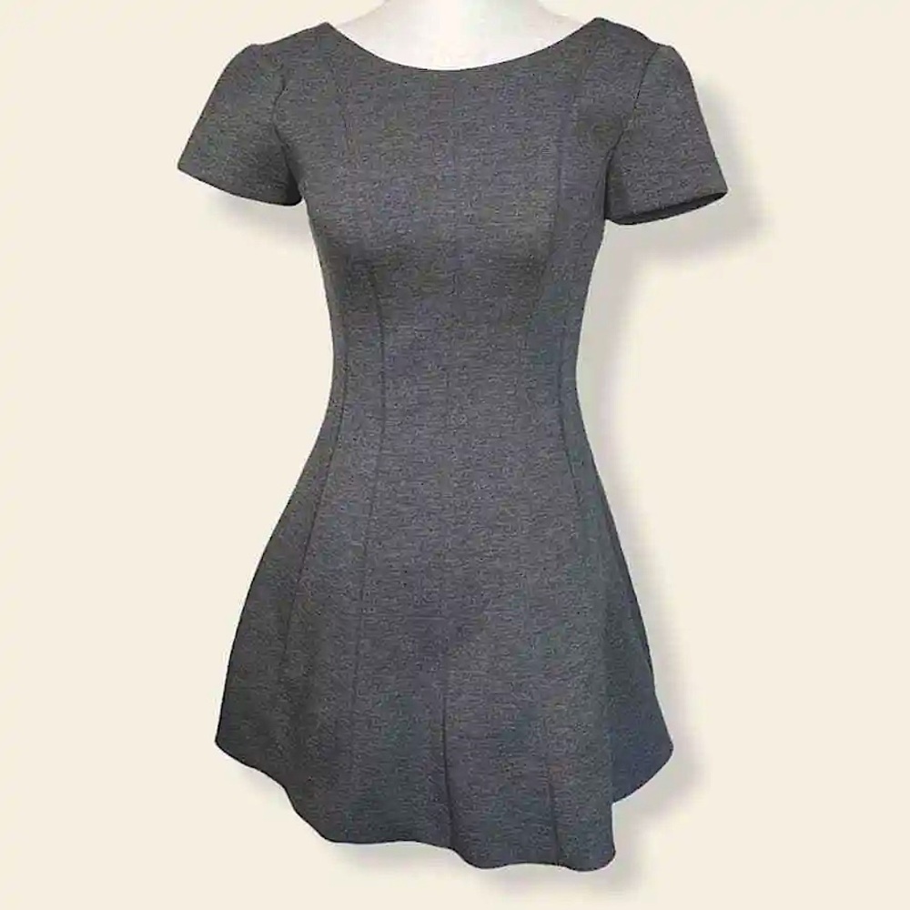 Banana Republic gray A-line mini-dress. New with tags.